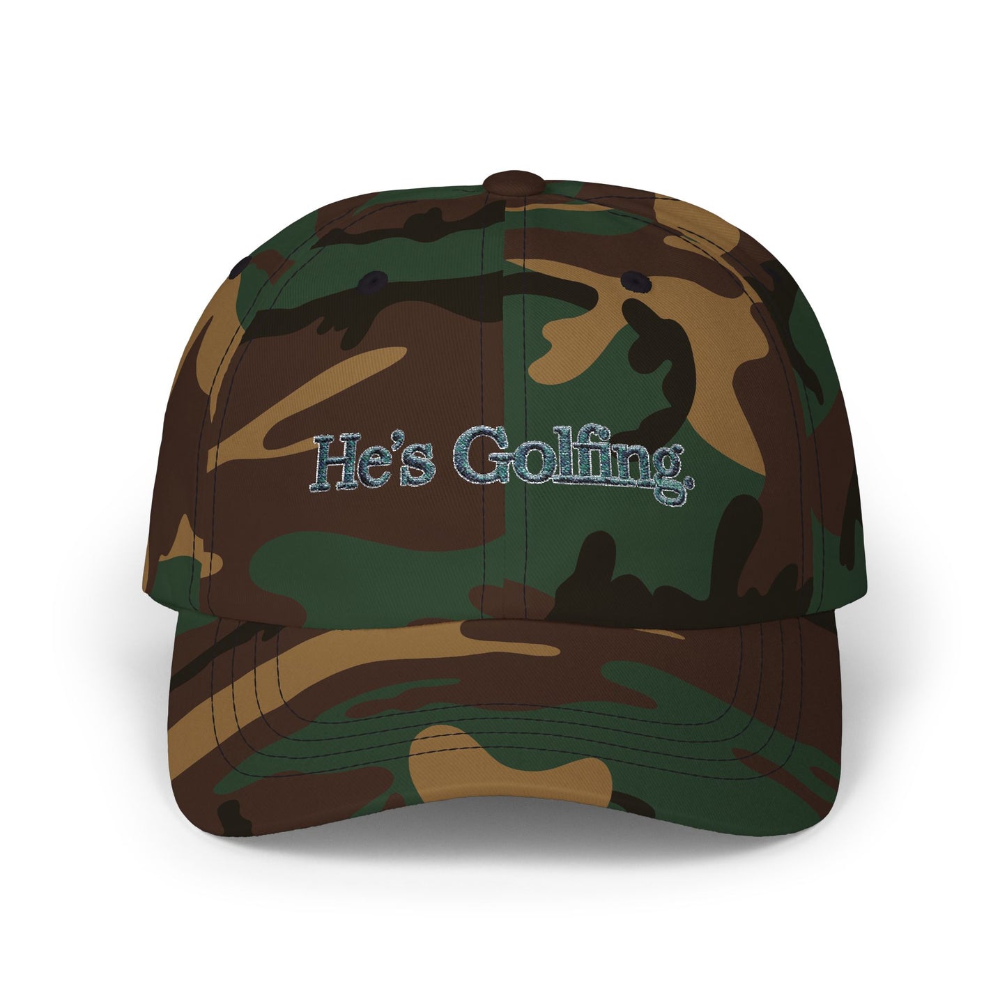 He's Golfing Dad Cap – Embroidered Golf Hat for Golf-Loving Dads