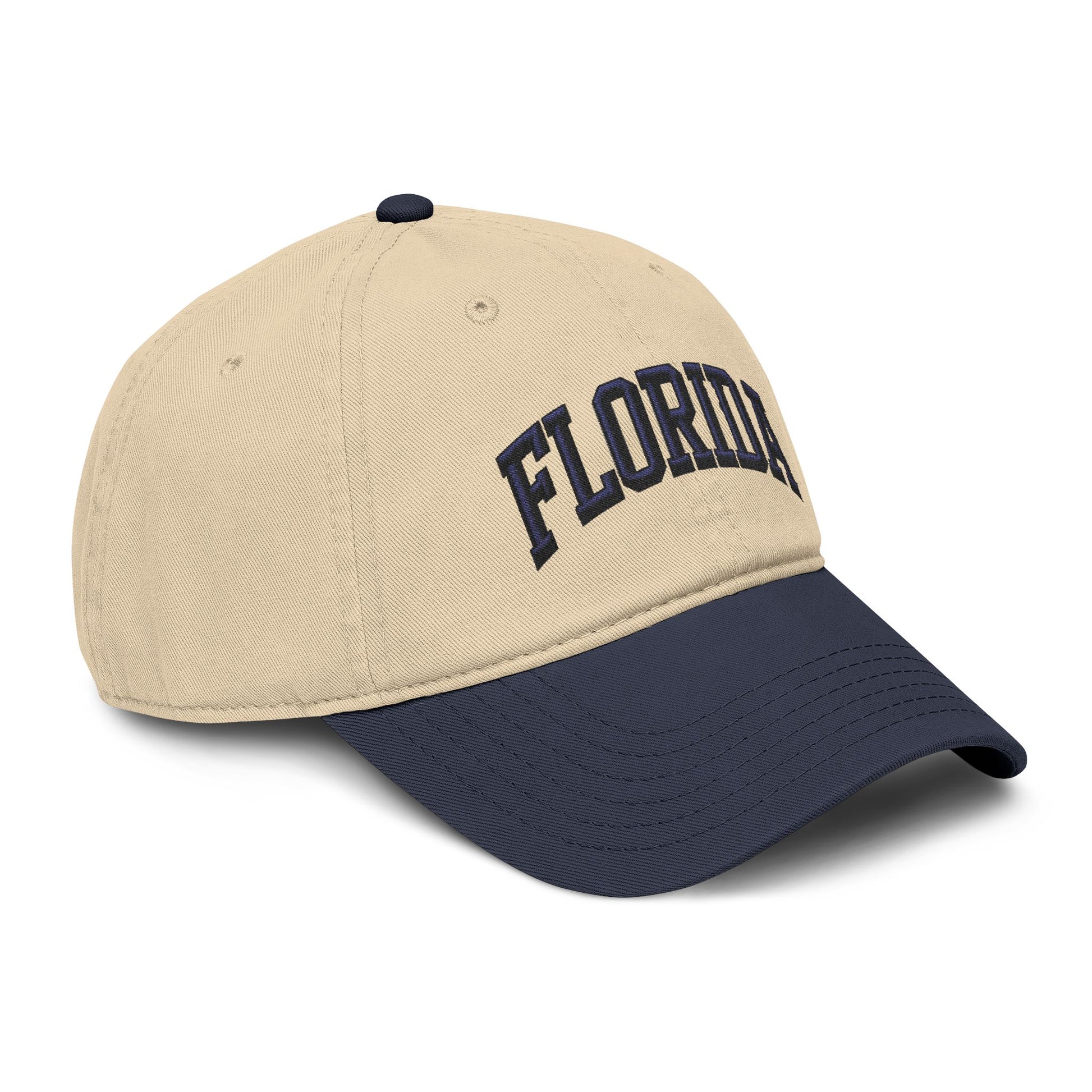 Florida Embroidered Washed Baseball Cap Hats Printify