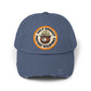 Unisex Distressed Cap Hats Printify Scotland Blue One size