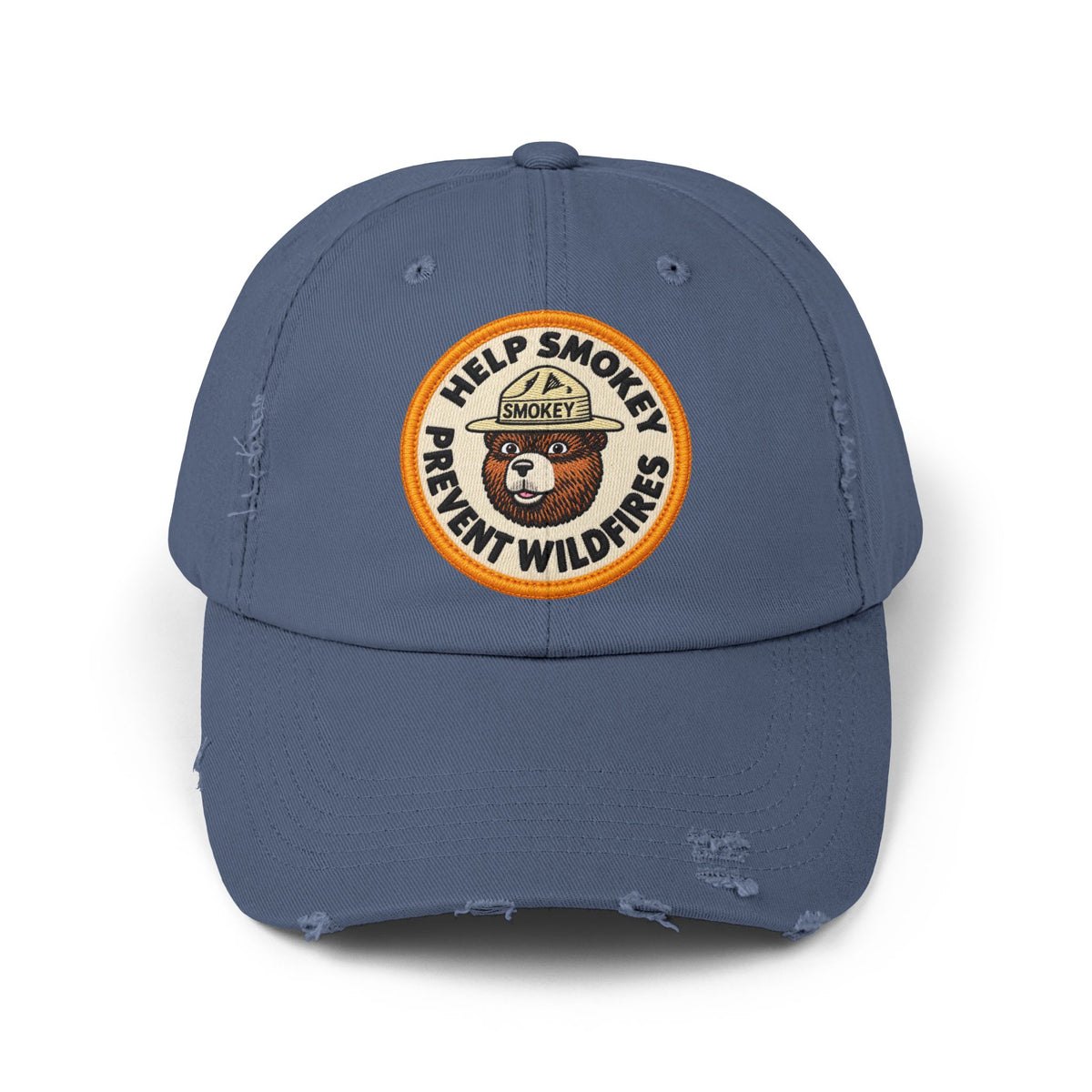 Unisex Distressed Cap Hats Printify Scotland Blue One size