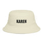 Karen Bucket Hat — Bold Name Embroidered Casual Cotton Sun Hat Hats Printify