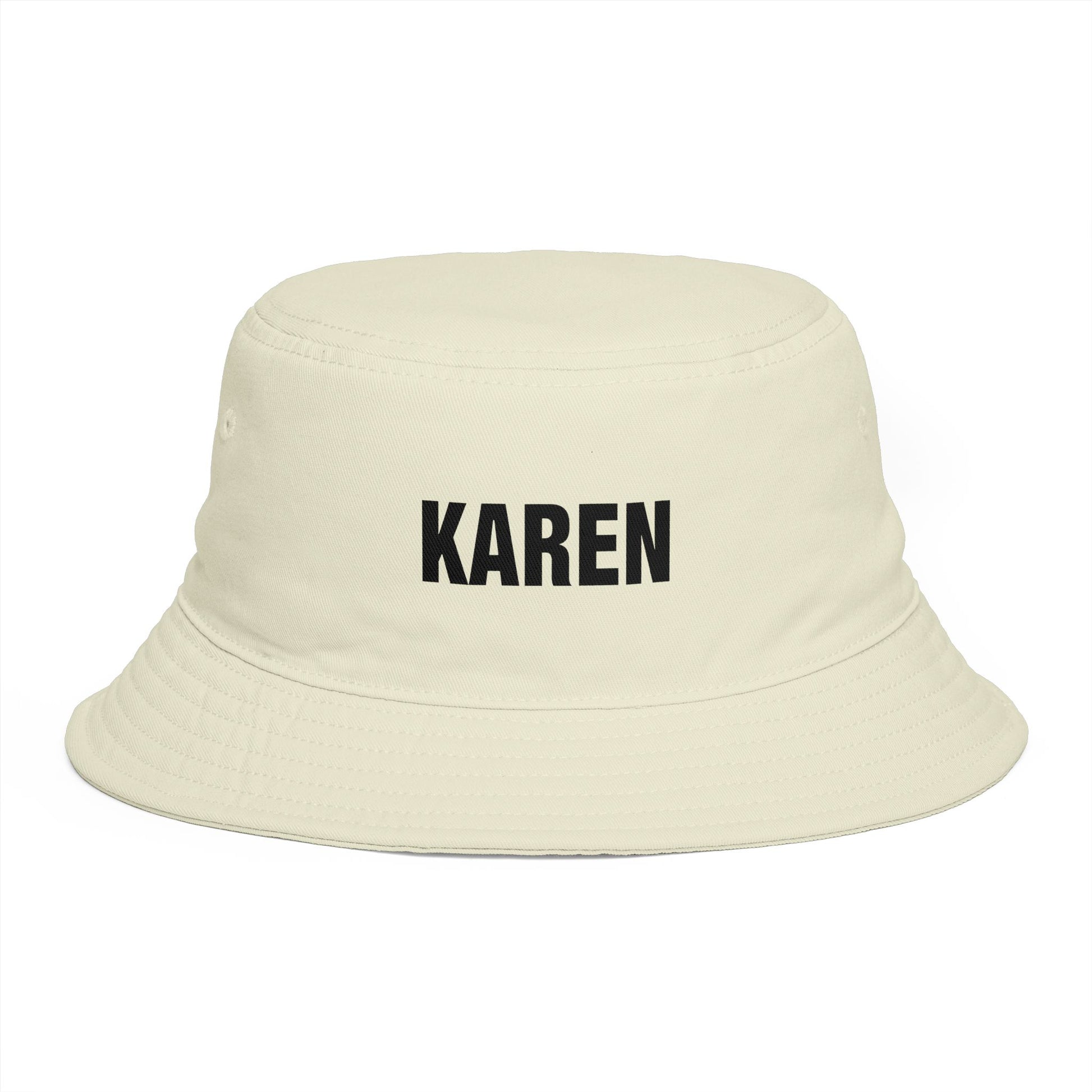 Karen Bucket Hat — Bold Name Embroidered Casual Cotton Sun Hat Hats Printify