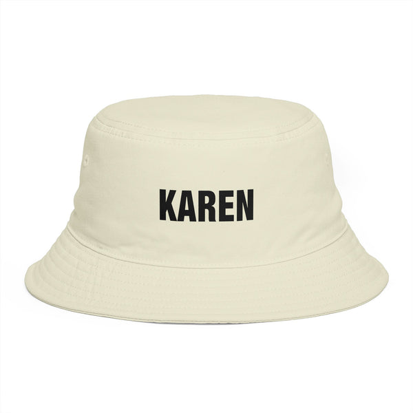 Karen Bucket Hat — Bold Name Embroidered Casual Cotton Sun Hat Hats Printify