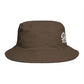 Hustle Embroidered Bucket Hat — Retro Script Streetwear Cap