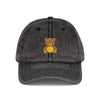 Vintage Embroidered Teddy Bear Cap Hats Printify One size Black