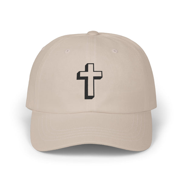 Christian Cross Dad Cap – Embroidered Minimalist Baseball Hat