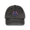 Vintage Embroidered Owl Dad Hat — Washed Gray Cap Hats Printify One size Black