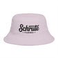 Schrute Farms Bucket Hat — Brown Retro Logo Farmwear Hats Printify One size Orchid