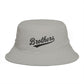 Brothers Script Brown Bucket Hat — Casual Retro Dad Hat for Siblings & Crew Hats Printify One size Storm