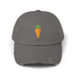Carrot Patch Distressed Cap — Cute Embroidered Vegetable Baseball Hat Hats Printify Nickel One size