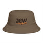 Bucket Hat — 'Jew' Logo with Bagels Embroidery | Retro Jewish Food Pride Cap Hats Printify