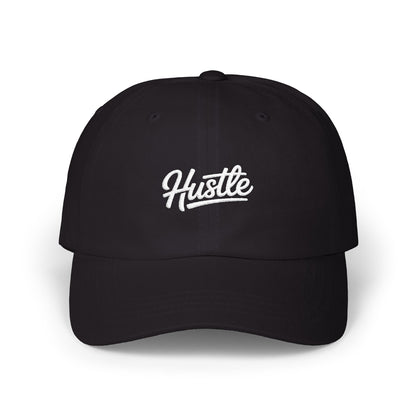 Classic Dad Cap – Minimal Script Embroidered Baseball Hat Hats Printify Black One size