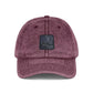 Vintage Embroidered Cap — Starry Night Patch Hats Printify One size Maroon