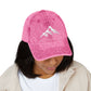 Vintage Embroidered Mountain Cap — Washed Red Dad Hat