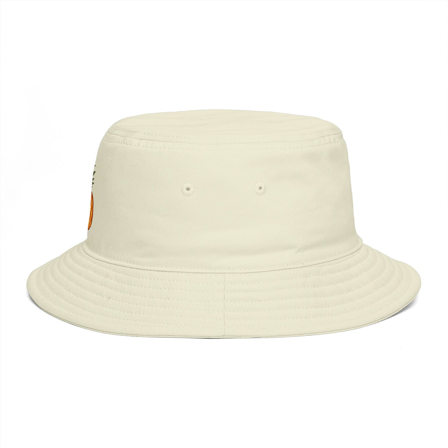Pineapple Embroidered Bucket Hat — Tropical Summer Sun Hat