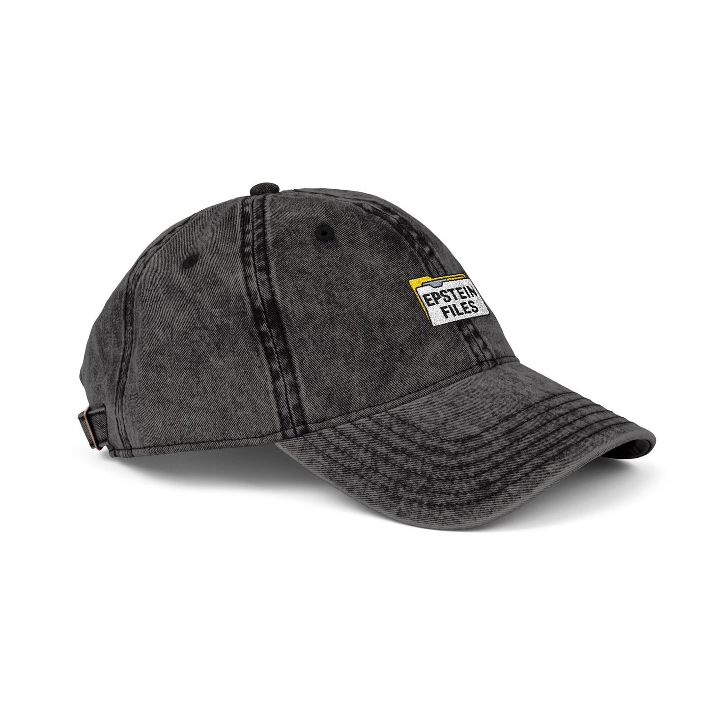 Embroidered Vintage Cap — "Epstein Files" Patch Dad Hat Hats Printify