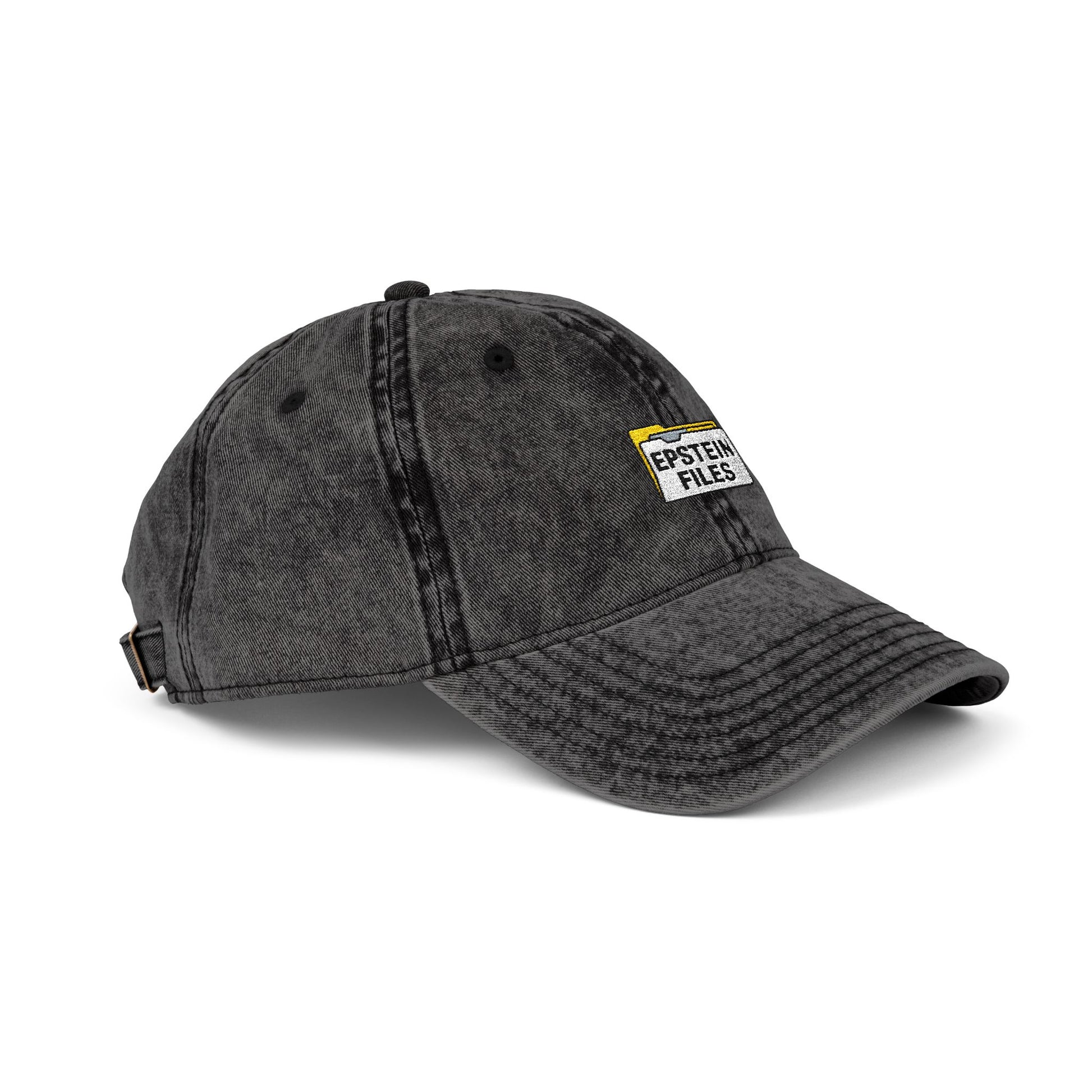 Embroidered Vintage Cap — "Epstein Files" Patch Dad Hat Hats Printify