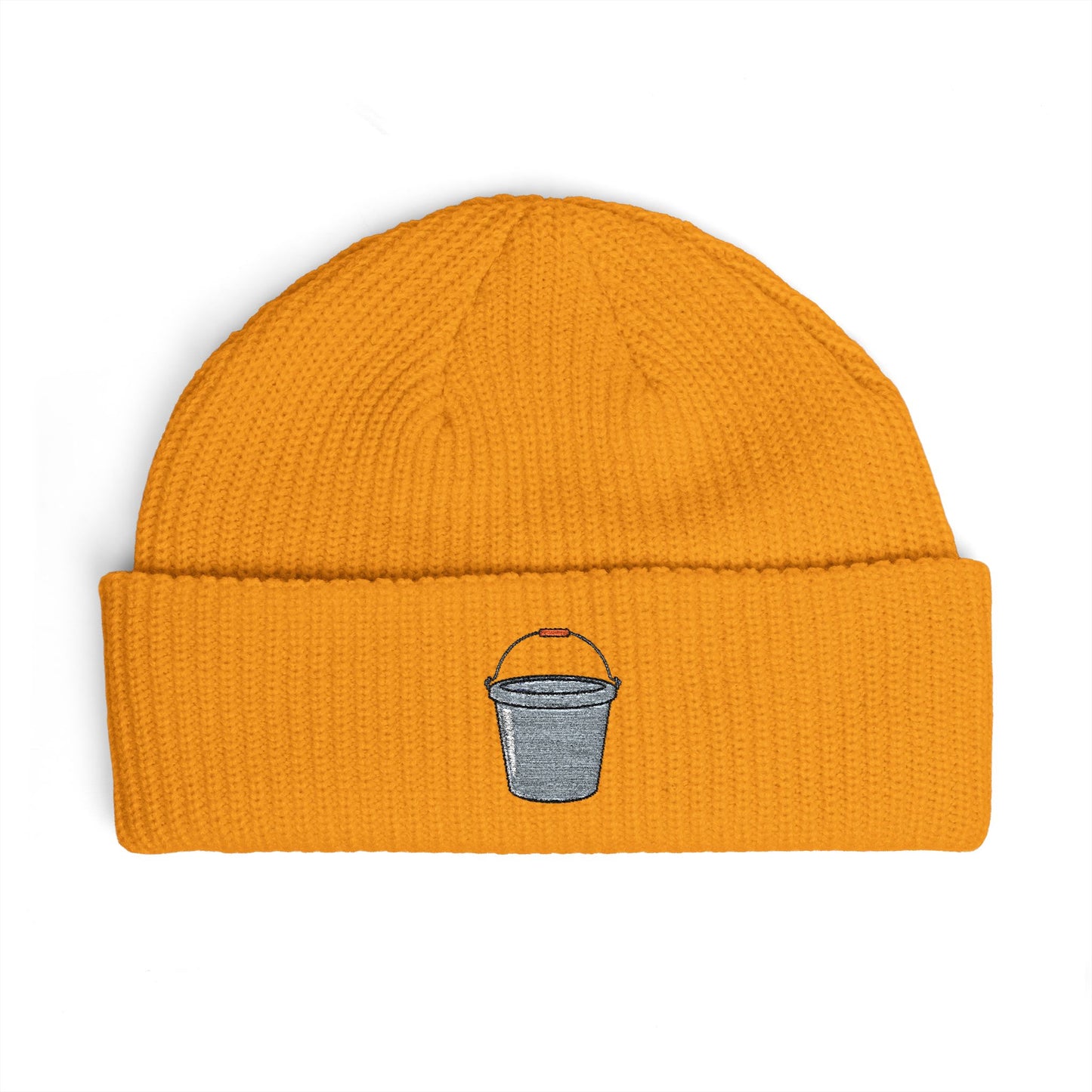 Embroidered Trash Can Cuff Beanie Hats Printify One size Gold