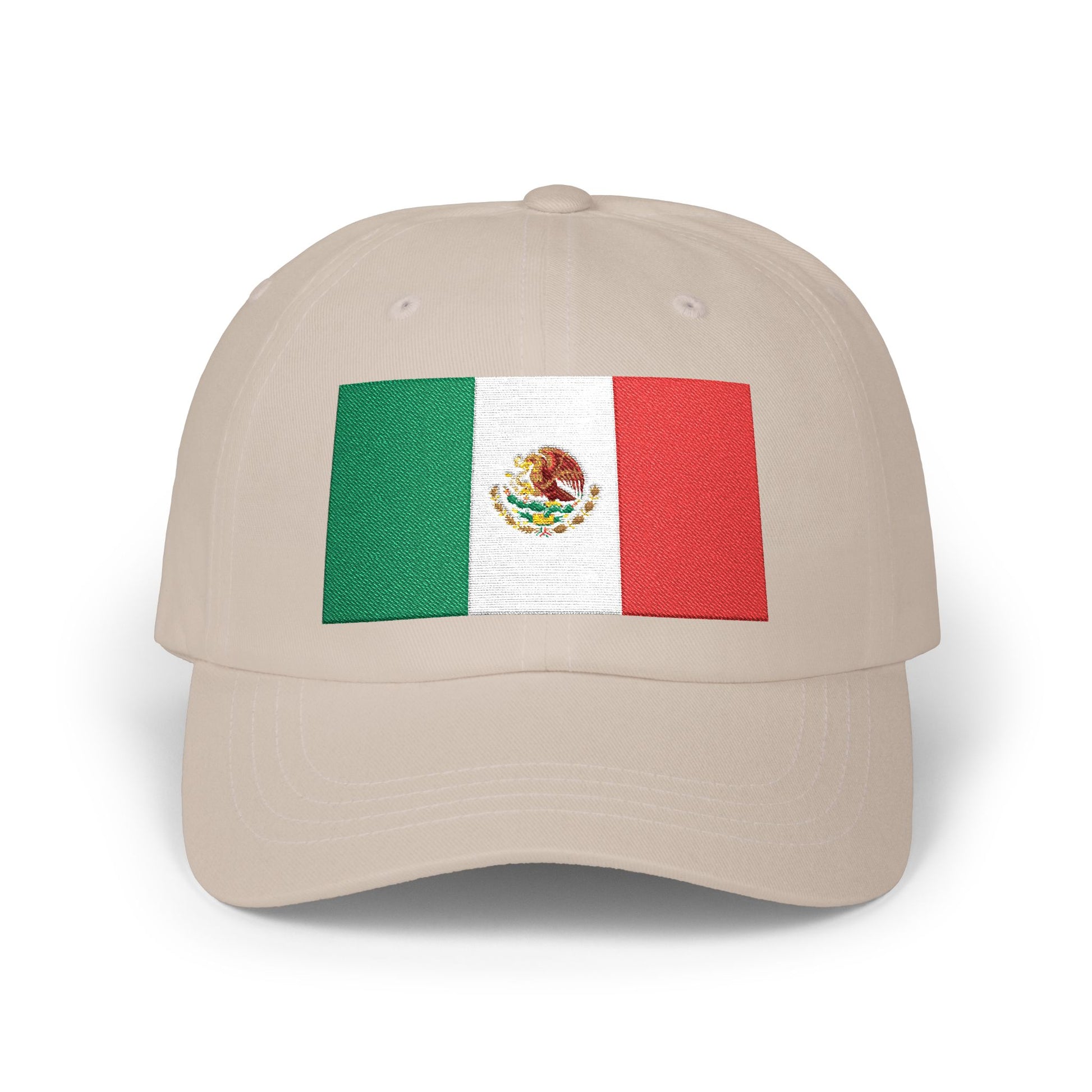 Mexico Flag Dad Cap — Embroidered Mexican Flag Baseball Hat Hats Printify Stone One size