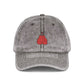 Embroidered Vintage Cherry Cap — Washed Grey Baseball Hat Hats Printify One size Charcoal Grey