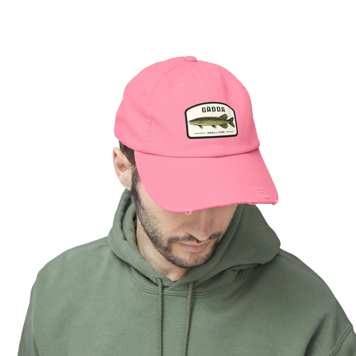 Fishing Hat – 'Gädda' Pike Patch Distressed Cap