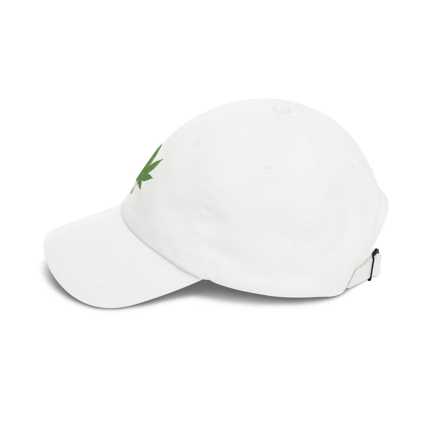 Classic Dad Cap – Embroidered Green Cannabis Leaf Baseball Hat Hats Printify