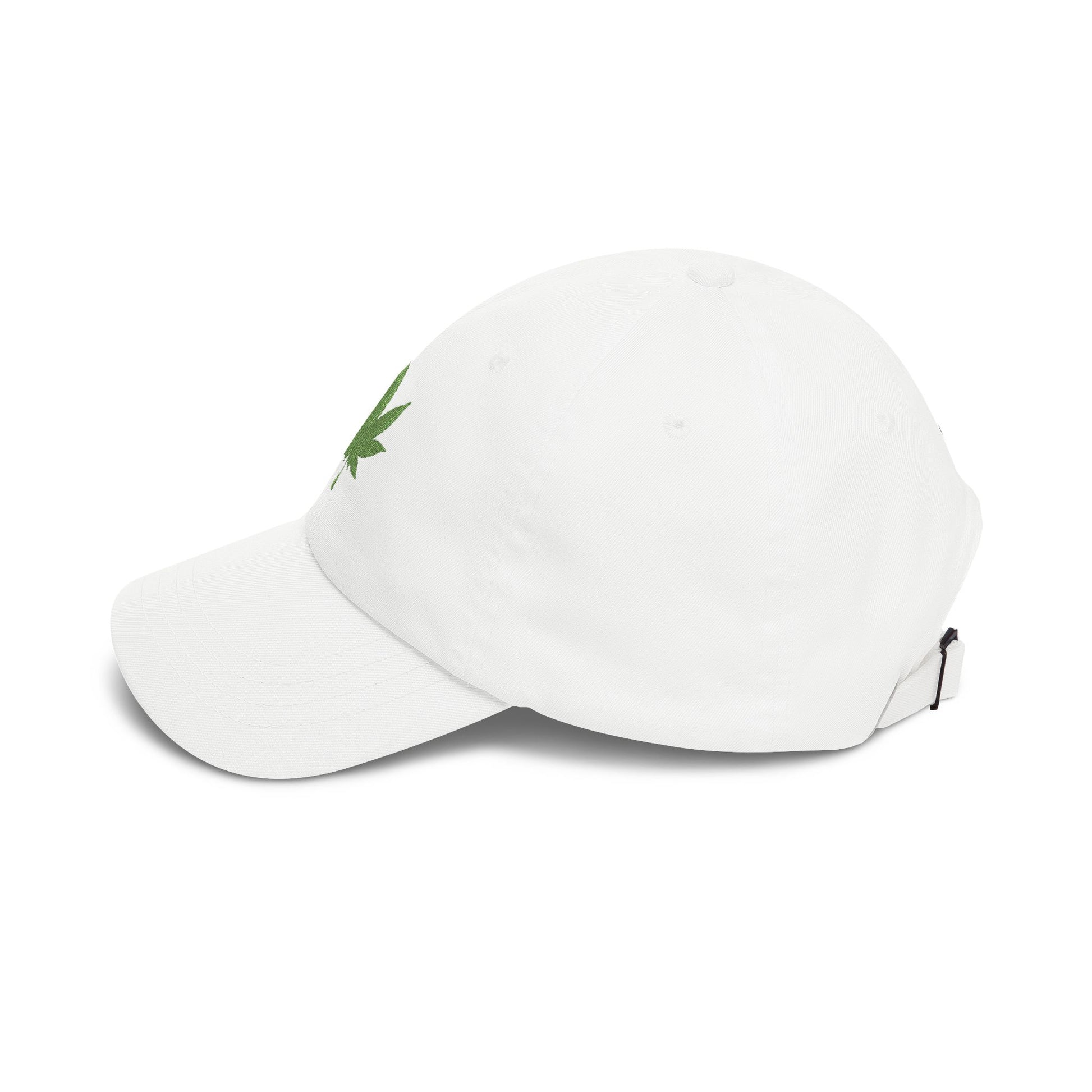 Classic Dad Cap – Embroidered Green Cannabis Leaf Baseball Hat Hats Printify