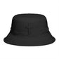 Christian Cross Bucket Hat — Minimal Faith Brown Sun Hat Hats Printify One size Black