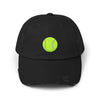 Distressed Tennis Ball Cap — Vintage Sport Dad Hat Hats Printify Black One size