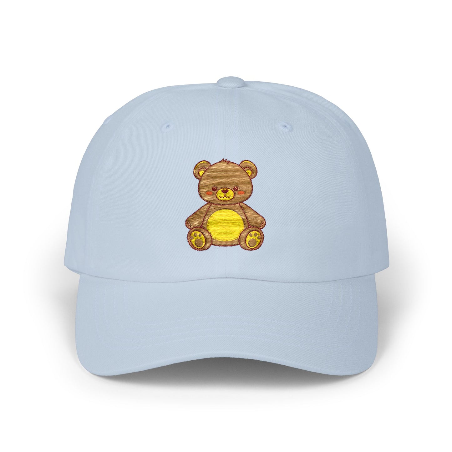 Teddy Bear Dad Cap — Cute Embroidered Plush Bear Baseball Hat Hats Printify Light Blue One size