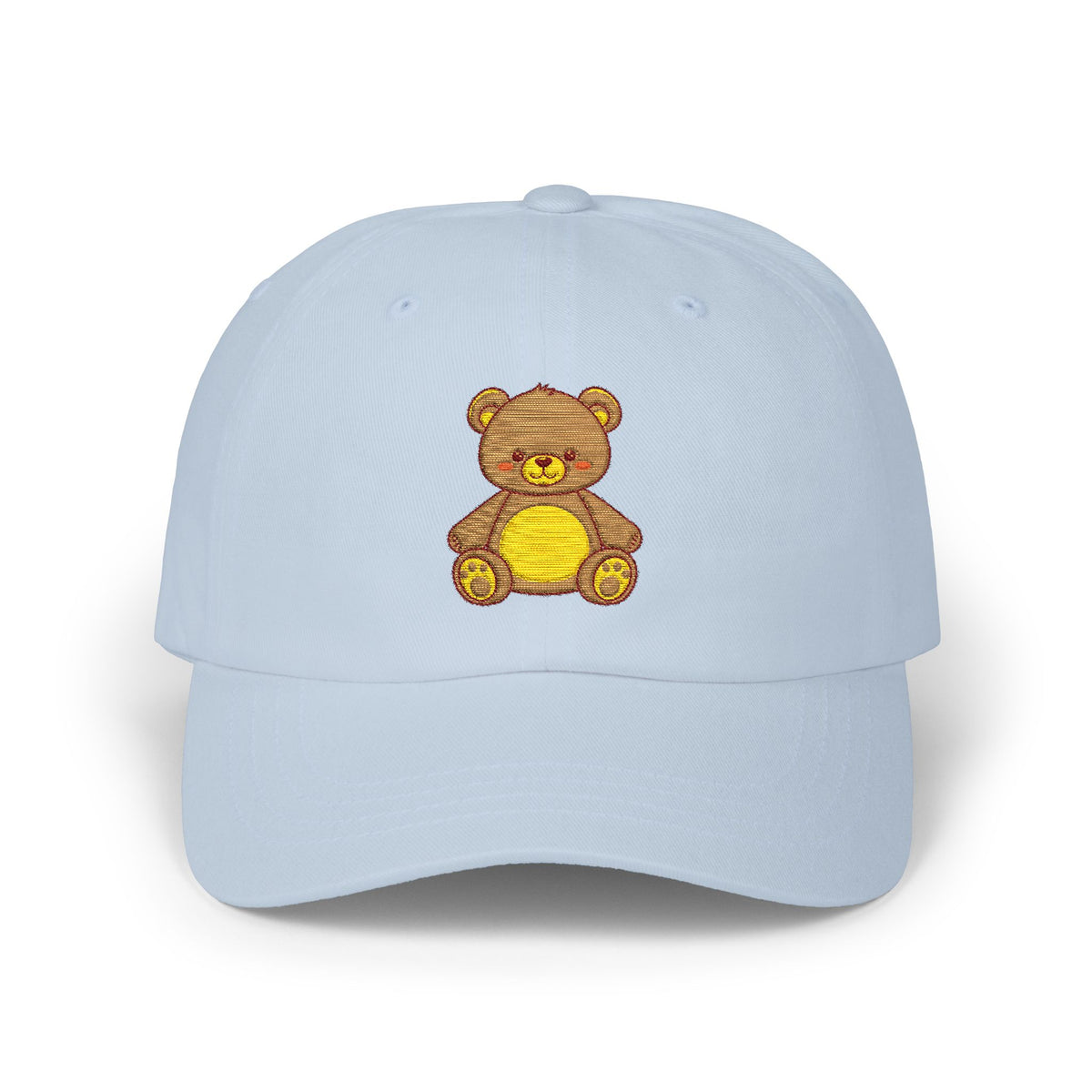 Teddy Bear Dad Cap — Cute Embroidered Plush Bear Baseball Hat Hats Printify Light Blue One size