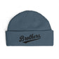 Brothers Cuff Beanie — Embroidered Knit Hat for Siblings & Crew