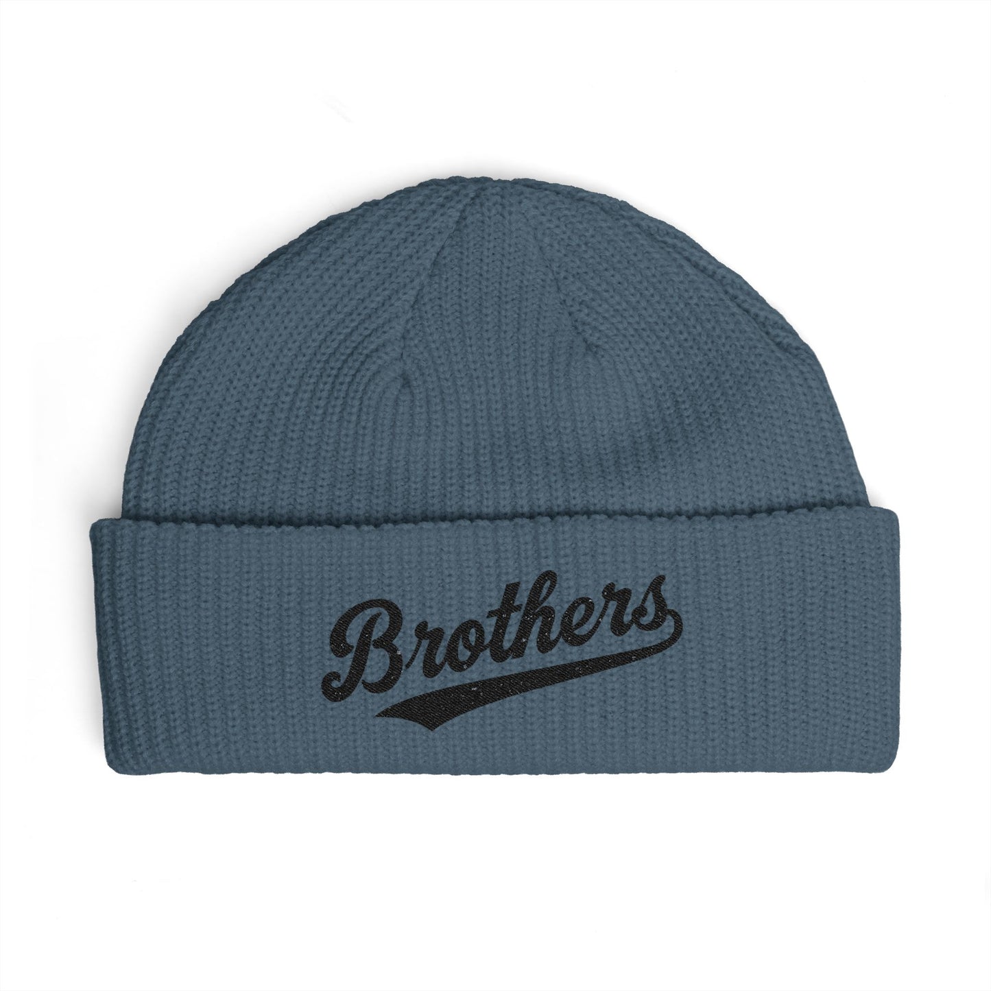 Brothers Cuff Beanie — Embroidered Knit Hat for Siblings & Crew