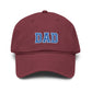Dad Embroidered Washed Baseball Cap Hats Printify One size Maroon