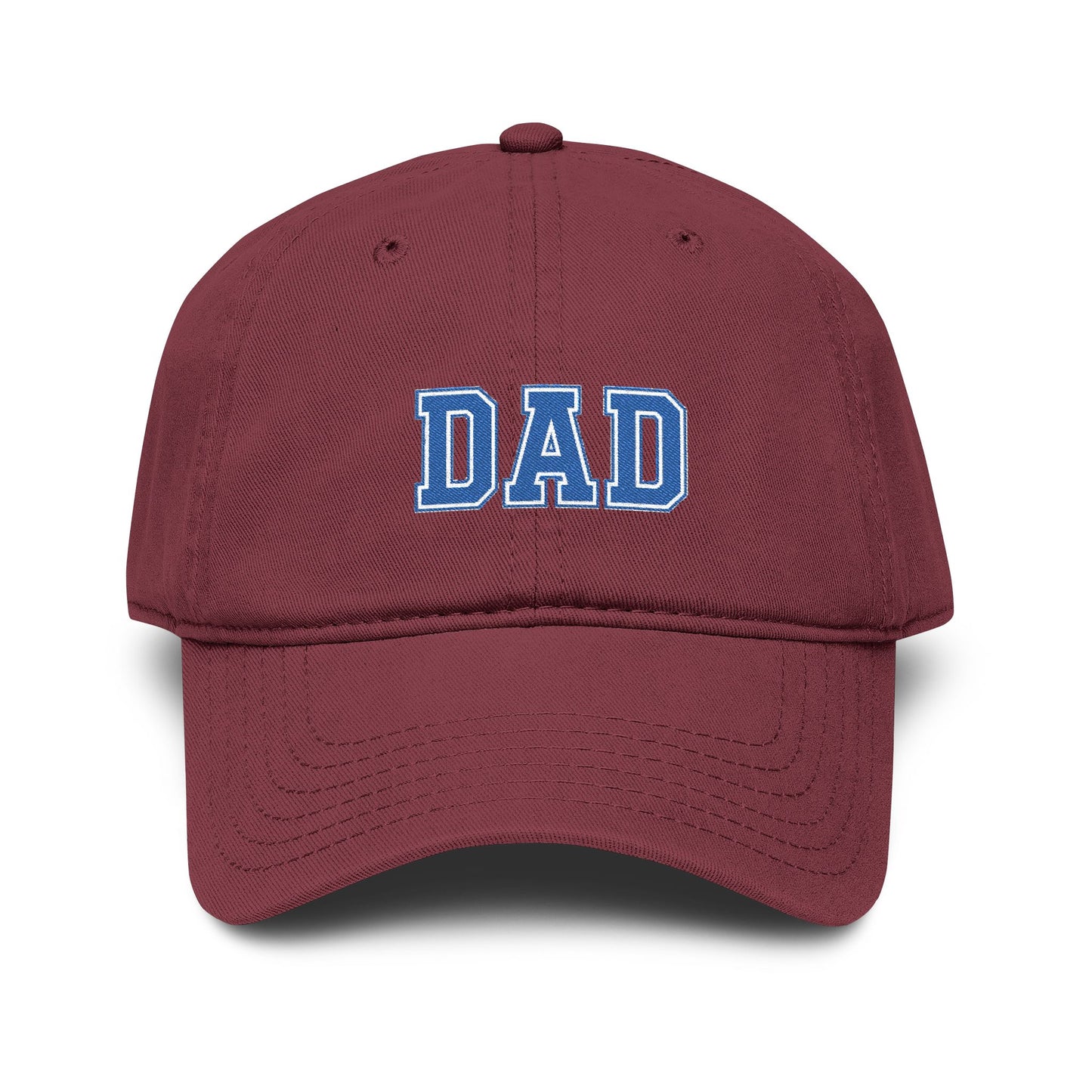 Dad Embroidered Washed Baseball Cap Hats Printify One size Maroon