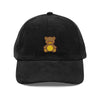 Corduroy Teddy Bear Embroidered Cap Hats Printify Black One size