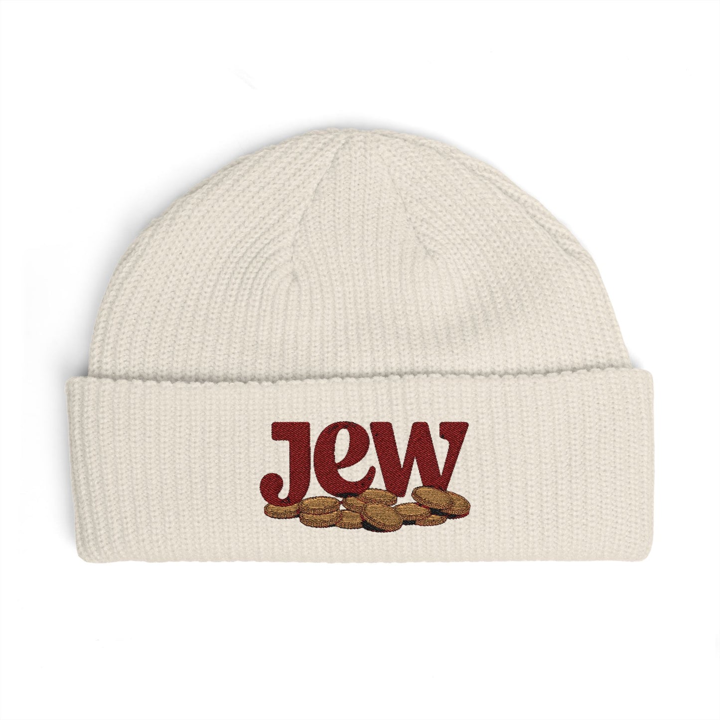Cuff Beanie Hats Printify One size Ecru