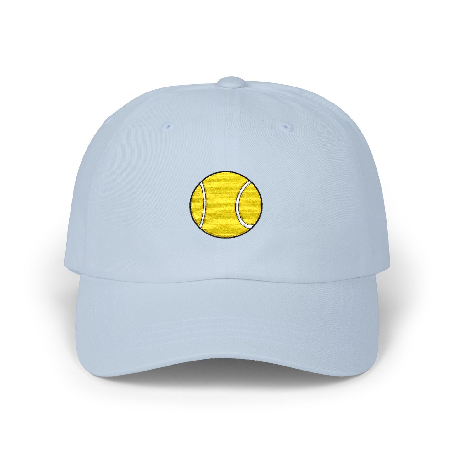 Tennis Ball Dad Cap — Minimal Embroidered Sports Hat Hats Printify Light Blue One size