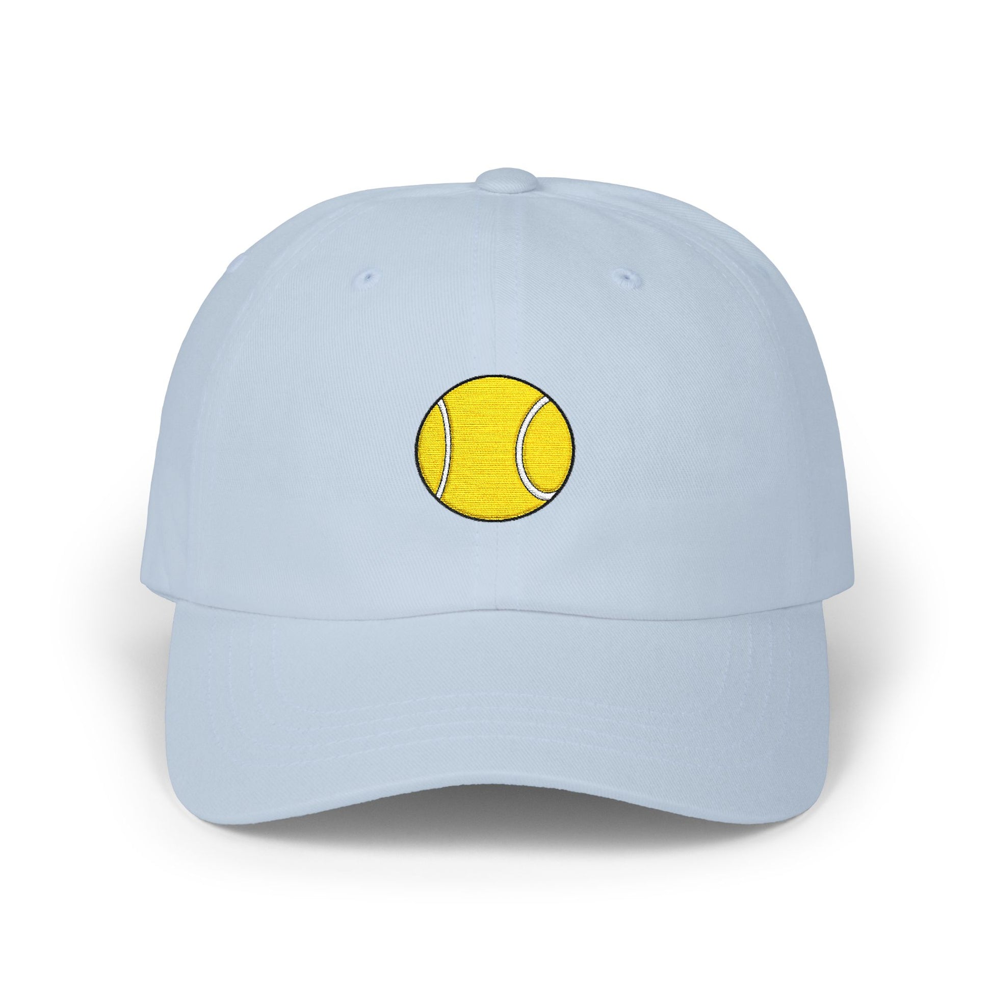 Tennis Ball Dad Cap — Minimal Embroidered Sports Hat Hats Printify Light Blue One size