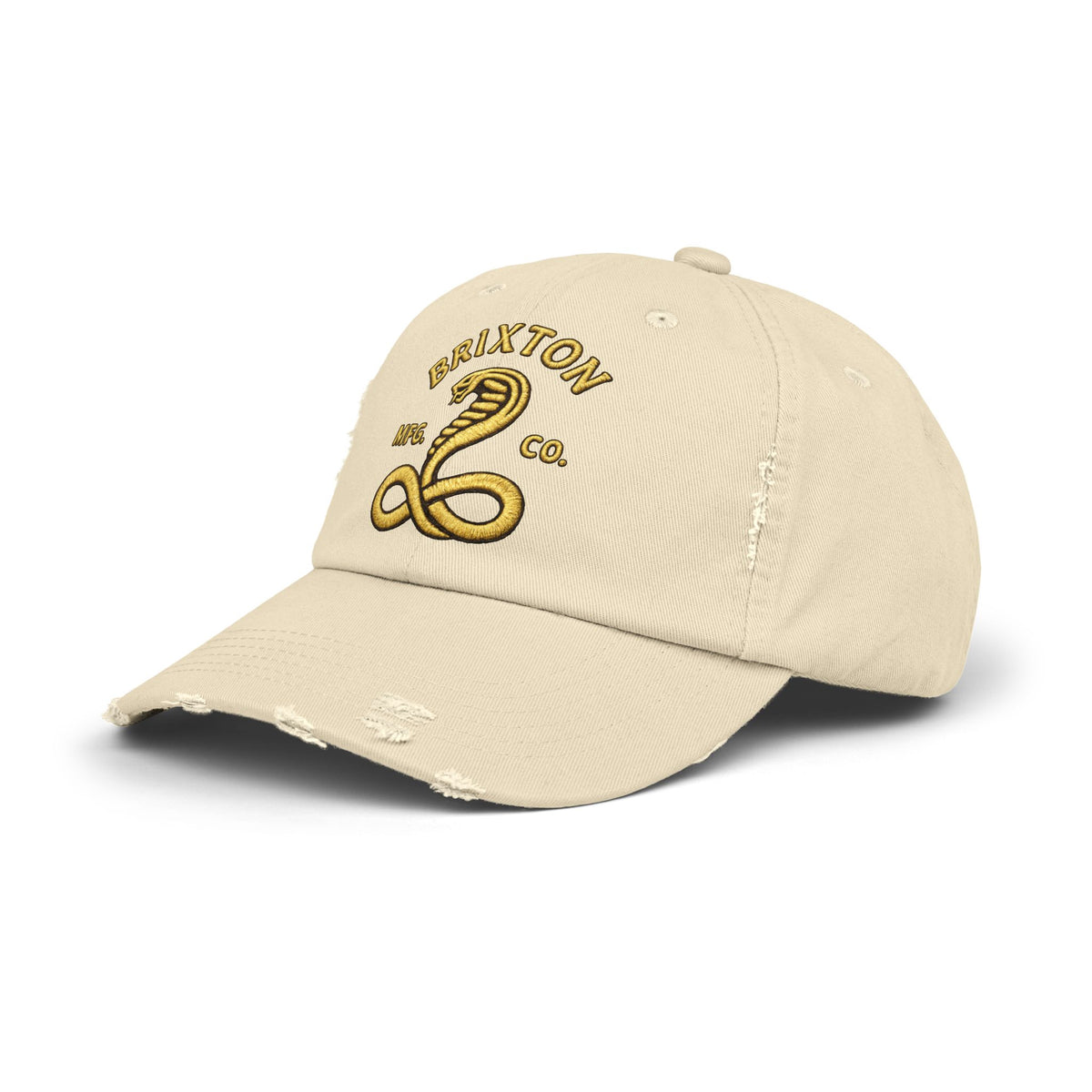 Distressed Brixton Cobra Cap — Vintage Embroidered Snake Hat Hats Printify