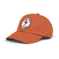 Distressed Surf Cap — "Filthy Flamingo Surf Gang" Embroidered Patch Hat