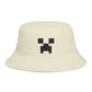 Pixel Creeper Face Bucket Hat | Gamer Minecraft Inspired Hat Hats Printify