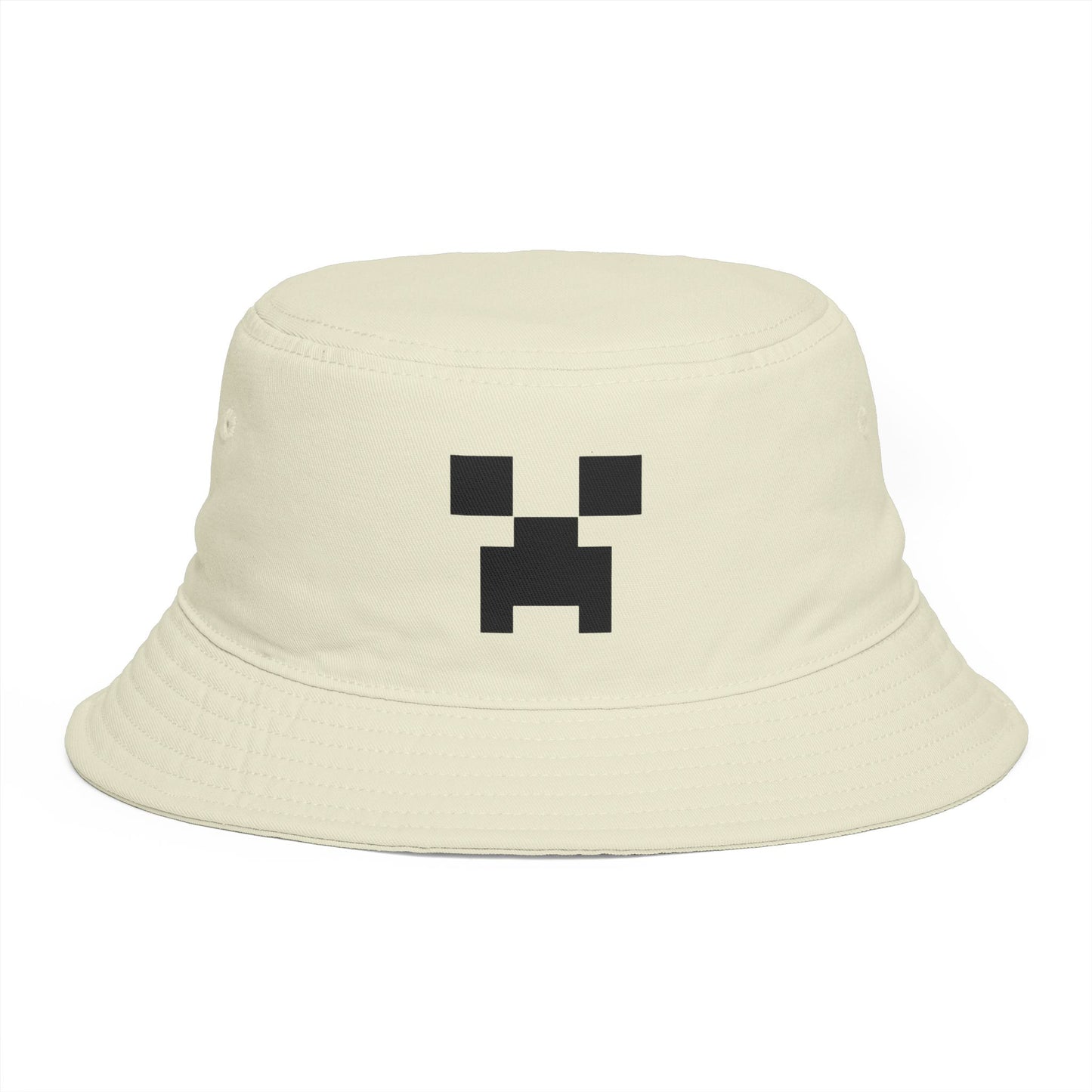 Pixel Creeper Face Bucket Hat | Gamer Minecraft Inspired Hat Hats Printify