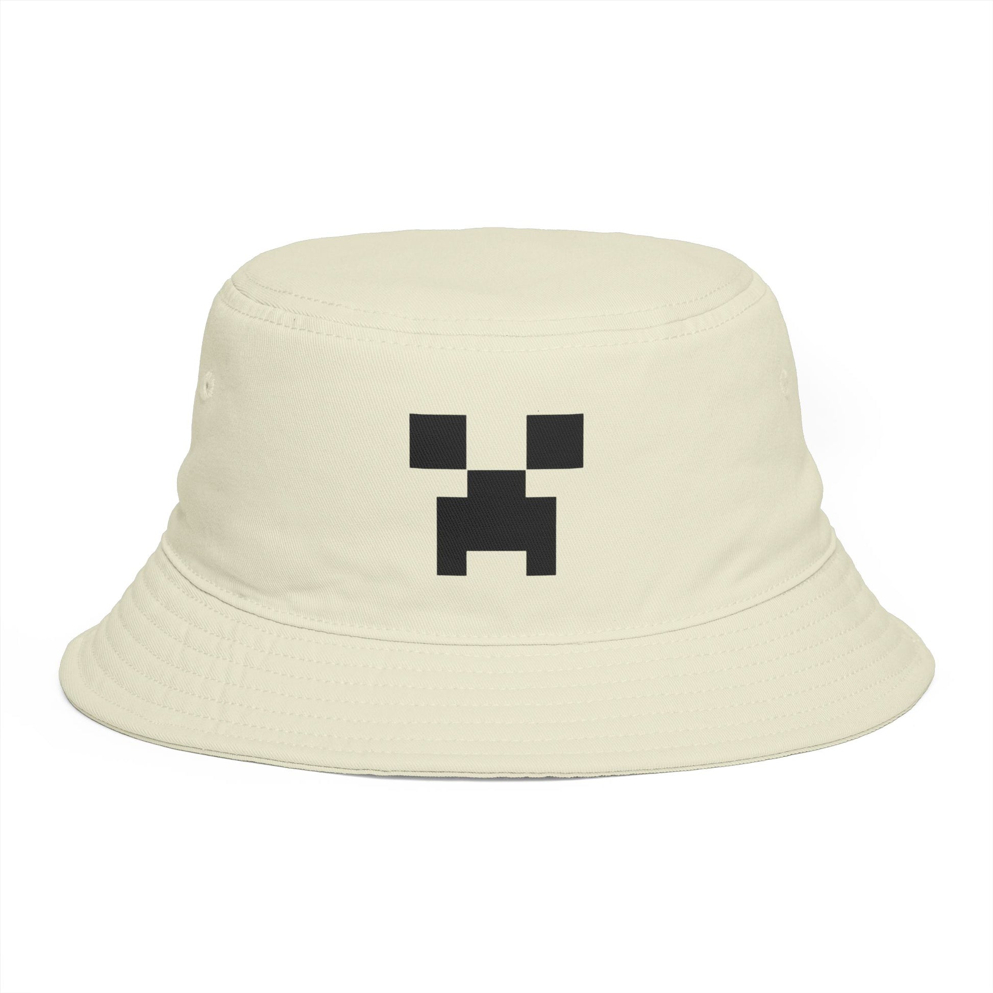 Pixel Creeper Face Bucket Hat | Gamer Minecraft Inspired Hat Hats Printify