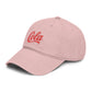 Washed Cotton Baseball Cap with Retro "Cola" Script Embroidery