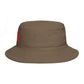 Cola Logo Brown Bucket Hat – Retro Soda-Inspired Summer Hat Hats Printify