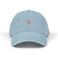 Embroidered Flamingo Denim Hat – Pink Flamingo Baseball Cap Hats Printify One size Light Blue
