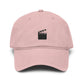 Washed Baseball Cap with Film Clapper Embroidery – Vintage Crew Hat for Filmmakers & Movie Fans Hats Printify One size Dusty Rose