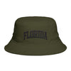 Florida Embroidered Bucket Hat — Retro Collegiate Sun Hat Hats Printify One size Army