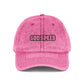 Godspeed Embroidered Vintage Cap — Distressed Red Baseball Hat Hats Printify One size Pink